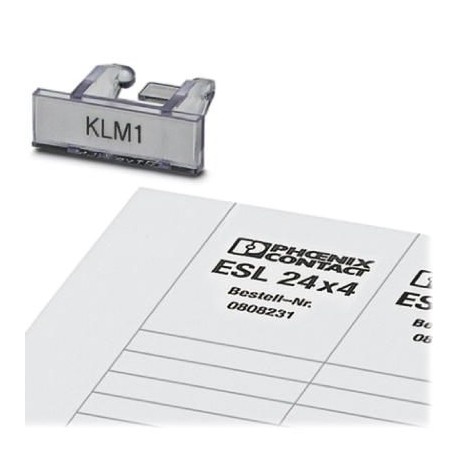 ES/KLM 1-GB CUS - ES/KLM 1-GB CUS 0824387 PHOENIX CONTACT Strip labeling, available: Elbow, white, labeled according to custom..