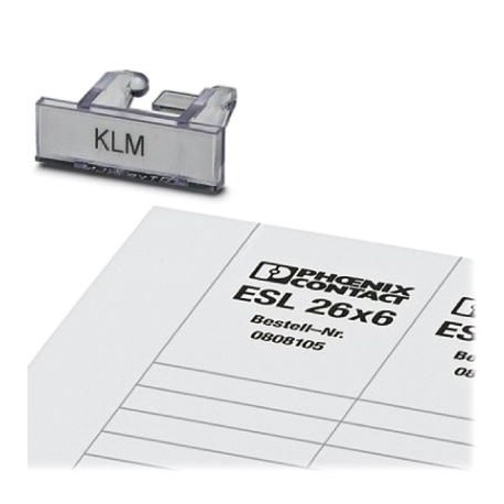 ES/KLM -GB CUS - ES/KLM -GB CUS 0824389 PHOENIX CONTACT Strip labeling, available: Elbow, white, labeled according to custome..