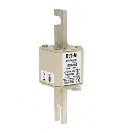 FUSE 125A 690V 1*STN/110 AR - FUSE 125A 690V 1*STN/110 AR 170M3902 EATON ELECTRIC Fuse-link, high speed, 125 A, AC 690 V, compact size 1, ..