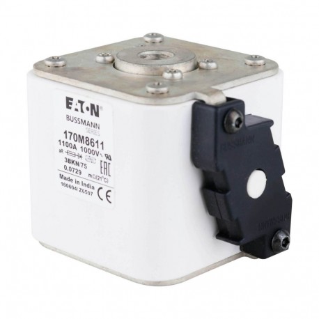 FUSE 1100A 1000V 3BKN/75 AR UR - FUSE 1100A 1000V 3BKN/75 AR UR 170M8611 EATON ELECTRIC Fuse-link, high speed, 1100 A, AC 1000 V, size 3, 74 ..