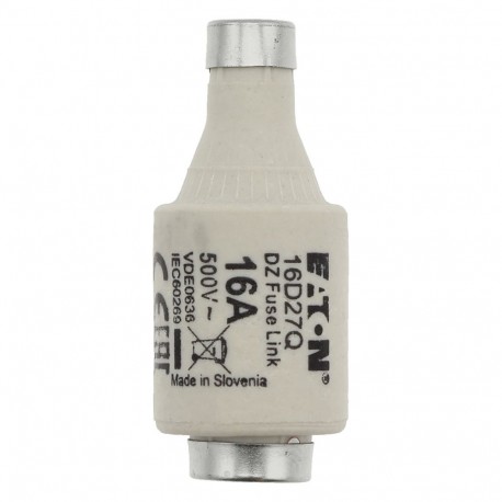FUSE 16A DII/E27 500VAC - FUSE 16A DII/E27 500VAC 16D27Q EATON ELECTRIC Fuse-link, LV, 16 A, AC 500 V, D2, gR, IEC, fast acting