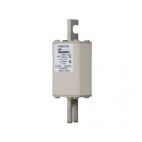 FUSE 50A 1250V 1*/110 AR CU - FUSE 50A 1250V 1*/110 AR CU 170M3138 EATON ELECTRIC Fuse-link, high speed, 50 A, AC 1250 V, compact size 1, ..