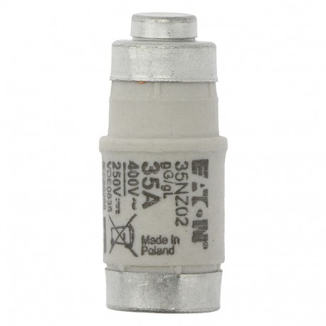 FUSE-D02 35A T GL/GG 400VAC E18 - FUSE-D02 35A T GL/GG 400VAC E18 35NZ02 EATON ELECTRIC Fuse-link, LV, 35 A, AC 400 V, D02, gL/gG, IEC, time-d..