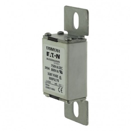170M1761 - 170M1761 EATON ELECTRIC Fuse-link, high speed, 315 A, DC 750 V, size 000, 24 x 36 x 96 mm, aR, IEC, UL
