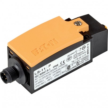 LS-11/P-M12A - LS-11/P-M12A 178137 Y7-178137 EATON ELECTRIC Position switch Insulation 1 NO + 1 NC Connection M12A Piston r..