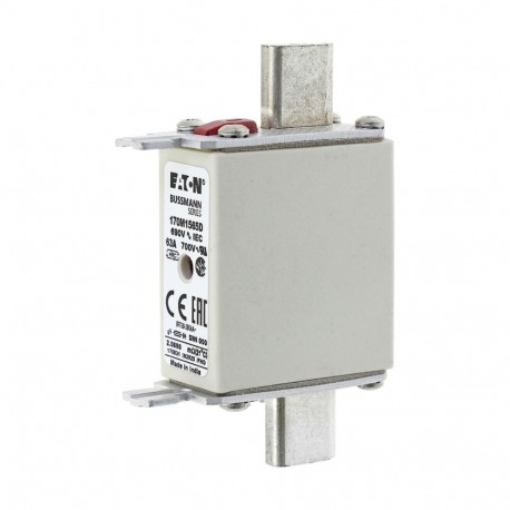 FUSE 63A 690V gR DIN 000 HSDNH - FUSE 63A 690V gR DIN 000 HSDNH 170M1565D EATON ELECTRIC Fuse-link, high speed, 63 A, AC 690 V, DIN 000, 21 x..