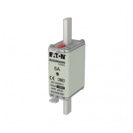NH FUSE 6A 690V gG SIZE 0 - NH FUSE 6A 690V gG SIZE 0 6NHG0B-690 EATON ELECTRIC Fuse-link, 14x51 mm, 32A, gG
