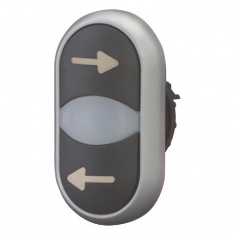 M22-DDL-S-X226/X26 - M22-DDL-S-X226/X26 105227 Y7-105227 EATON ELECTRIC Pushbutton, double with led indicator Black (arrow) White..