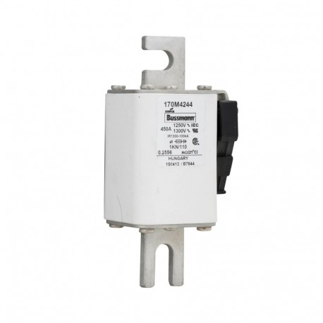 FUSE 450A 1250V 1KN/110 AR CU - FUSE 450A 1250V 1KN/110 AR CU 170M4244 EATON ELECTRIC Fuse-link, high speed, 450 A, AC 1250 V, size 1, 53 x ..