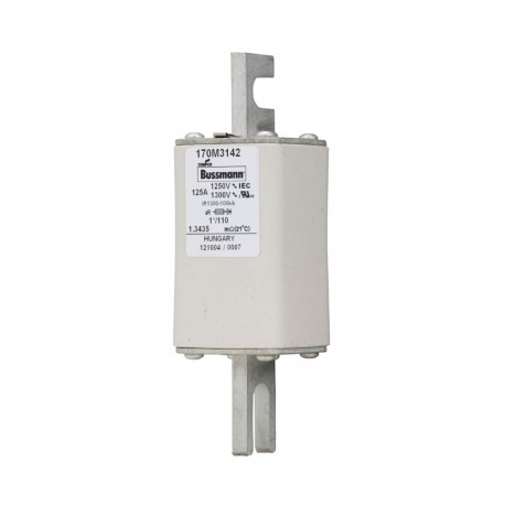 FUSE 125A 1250V 1*/110 AR CU - FUSE 125A 1250V 1*/110 AR CU 170M3142 EATON ELECTRIC Fuse-link, high speed, 125 A, AC 1250 V, compact size 1..