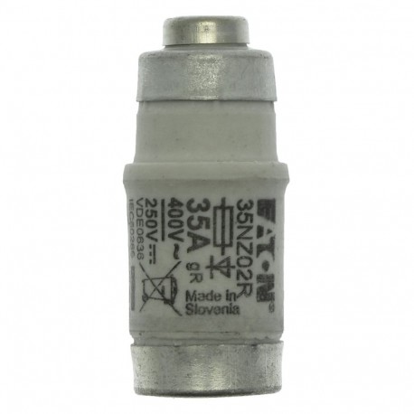 FUSE-D02 35A GR 400VAC E18 - FUSE-D02 35A GR 400VAC E18 35NZ02R EATON ELECTRIC cartridge fuse, BT, 35 A, AC 400 V, D02, aR, IEC, ultra ra..