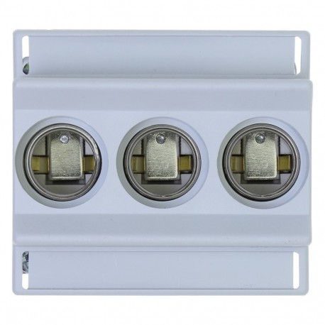 3 POLE BASE FOR DO2 FUSES SA - 3 POLE BASE FOR DO2 FUSES SA TFRN02C-SA EATON ELECTRIC Fuse-base, LV, 63 A, AC 400 V, D02, 3P, IEC, screw mo..