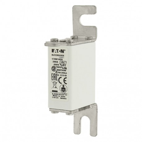 FUSE 200A 690V 000TN/80 AR UC - FUSE 200A 690V 000TN/80 AR UC 170M1420 EATON ELECTRIC Fuse-link, high speed, 200 A, AC 690 V, DIN 000, aR, D..