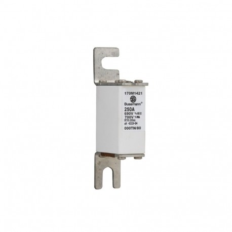 FUSE 250A 690V 000TN/80 AR UC - FUSE 250A 690V 000TN/80 AR UC 170M1421 EATON ELECTRIC Fuse-link, high speed, 250 A, AC 690 V, DIN 000, aR, D..