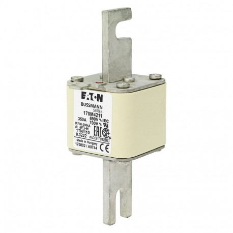 FUSE 350A 690V 1TN/110 AR UC - FUSE 350A 690V 1TN/110 AR UC 170M4211 EATON ELECTRIC Fuse-link, high speed, 350 A, AC 690 V, DIN 1, 53 x 66 ..