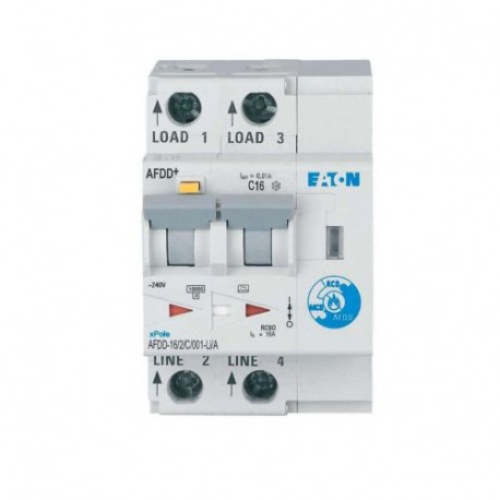 AFDD-16/2/C/001-LI/A - AFDD-16/2/C/001-LI/A 187208 XTCEXFALC11 EATON ELECTRIC Auxiliary contact module, 1N/O early+1N/C late, surfa..