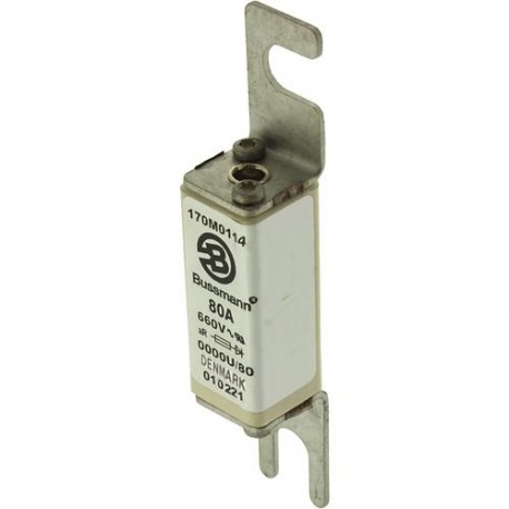 FUSE 63A 660V 0000U/80 AR UR - FUSE 63A 660V 0000U/80 AR UR 170M0115 EATON ELECTRIC Fuse-link, high speed, 63 A, AC 660 V, size 0000, 17 x ..