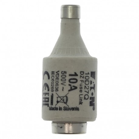 FUSE 10A DII/E27 500VAC - FUSE 10A DII/E27 500VAC 10D27Q EATON ELECTRIC Fuse-link, LV, 10 A, AC 500 V, D2, gR, IEC, fast acting