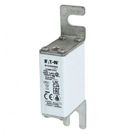 FUSE 32A 690V 000U/80 GR UC - FUSE 32A 690V 000U/80 GR UC 170M1312 EATON ELECTRIC Fuse-link, high speed, 32 A, AC 690 V, DIN 000, 21 x 40 ..