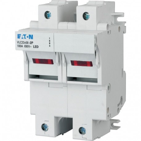 VLC22-2P/L - VLC22-2P/L 285378 EATON ELECTRIC Fuse switch-disconnector with flashing function, 100A, 2p, 22x58 size