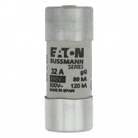 C22G32S - C22G32S EATON ELECTRIC Fuse-link, LV, 32 A, AC 690 V, 22 x 58 mm, gL/gG, IEC, with striker