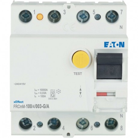 FRCMM-100/4/003-G/A - FRCMM-100/4/003-G/A 170298 Y7-170298 EATON ELECTRIC Residual current circuit breaker (RCCB), 100A, 4p, 30mA,..