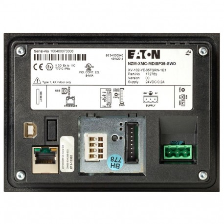 NZM-XMC-MDISP35-SWD - NZM-XMC-MDISP35-SWD 172765 EATON ELECTRIC BreakerVisu 24 VDC, 3, 5 ", TFT color display, SmartWire-DT, Ether..