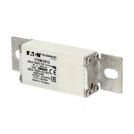 170M1813 - 170M1813 EATON ELECTRIC Fuse-link, high speed, 250 A, DC 1000 V, size 000, 24 x 36 x 115 mm, aR, IEC