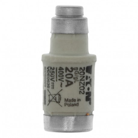 FUSE-D02 20A T GL/GG 400VAC E18 - FUSE-D02 20A T GL/GG 400VAC E18 20NZ02 EATON ELECTRIC Fuse-link, LV, 20 A, AC 400 V, D02, gL/gG, IEC, time-d..