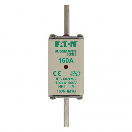 FUSE NH 1 AM 160A 500V D.I. - FUSE NH 1 AM 160A 500V D.I. 160NHM1B EATON ELECTRIC cartridge fuse, BT, 160 A, AC 500 V, NH1, aM, IEC, indic..