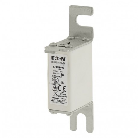 FUSE 16A 690V 000TN/80 GR UC - FUSE 16A 690V 000TN/80 GR UC 170M1409 EATON ELECTRIC Fuse-link, high speed, 16 A, AC 690 V, DIN 000, 21 x 40..