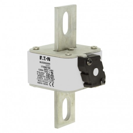 FUSE 1250A 690V 3FKE/115 AR UC - FUSE 1250A 690V 3FKE/115 AR UC 170M6766 EATON ELECTRIC Fuse-link, high speed, 1250 A, AC 690 V, size 3, 76 x..