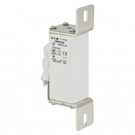 FUSE 63A 1200VDC 1C/A116 SST AR - FUSE 63A 1200VDC 1C/A116 SST AR 170M2105 EATON ELECTRIC Fuse-link, high speed, 63 A, DC 1200 V, compact size..