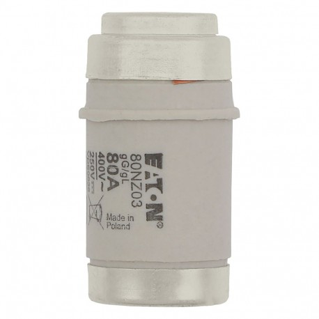 FUSE-D03 80A T GL/GG 400VAC M30 - FUSE-D03 80A T GL/GG 400VAC M30 80NZ03 EATON ELECTRIC Fuse-link, LV, 80 A, AC 400 V, D03, gL/gG, IEC, time-d..