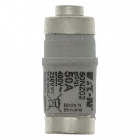 FUSE-D02 50A GR 400VAC E18 - FUSE-D02 50A GR 400VAC E18 50NZ02R EATON ELECTRIC cartridge fuse, BT, 50 A, AC 400 V, D02, aR, IEC, ultra ra..