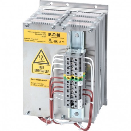 DX-BR025-1440 - DX-BR025-1440 174258 Y7-174258 EATON ELECTRIC Braking resistance, IP20, 25 Ω, 1.44 kW, For use with: DC1, DA..