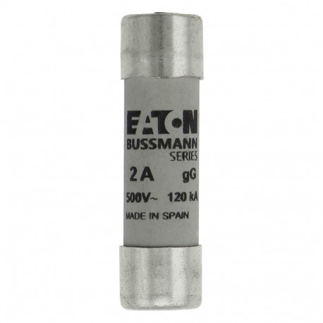 C14G2S - C14G2S EATON ELECTRIC Fuse-link, LV, 2 A, AC 500 V, 14 x 51 mm, gL/gG, IEC, with striker