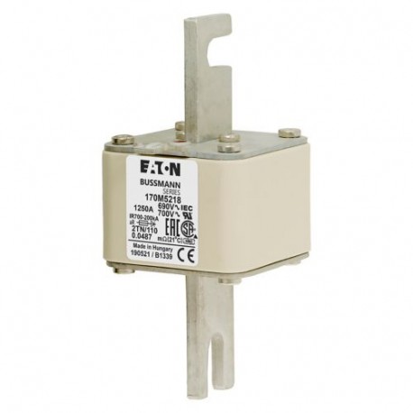 FUSE 630A 1250V 2SKN/170 AR - FUSE 630A 1250V 2SKN/170 AR 170M5219 EATON ELECTRIC Fuse-link, high speed, 630 A, AC 1250 V, size 2, 61 x 77..
