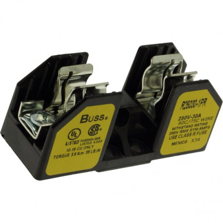 BUSS FUSEBLOCK WAS 1BR002 - BUSS FUSEBLOCK WAS 1BR002 R25030-2SR EATON ELECTRIC Fuse-block, low voltage, 30 A, AC 250 V, DC 250 V, UL Cl..