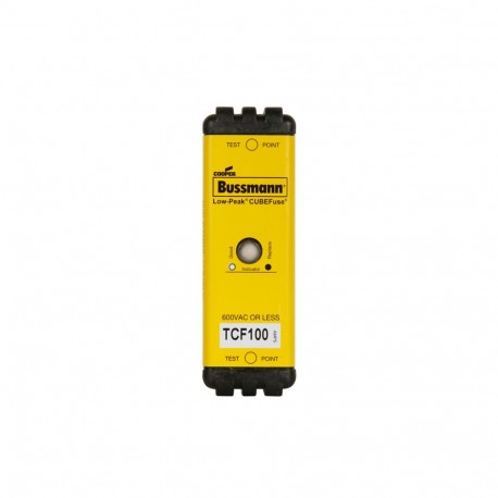 TIME DELAY CUBEFUSE 100A IND - CUBEFUSE, TCF 100A IND TCF100 EATON ELECTRIC cartridge fuse, BT, 100 A, AC 600 V, DC 300 V, 26 x 32 x 77 mm,..