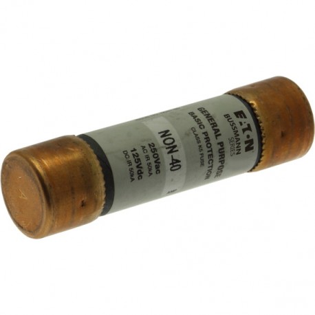 BUSS ONE TIME FUSE NON-40 - BUSS ONE TIME FUSE NON-40 NON-40 EATON ELECTRIC Fuse-link, low voltage, 10 A, AC 250 V, UL Class K5, 14.3 x ..