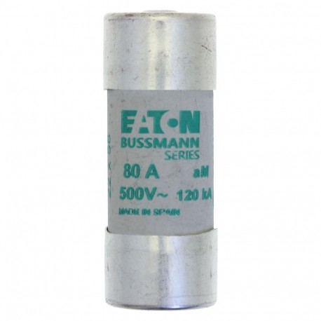 C22M80S - C22M80S EATON ELECTRIC Fuse-link, LV, 80 A, AC 500 V, 22 x 58 mm, aM, IEC, with striker