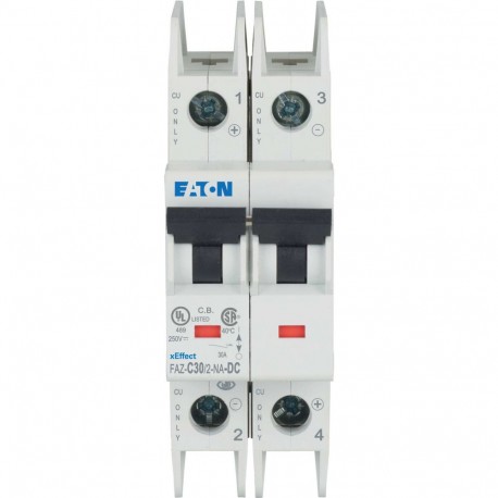 FAZ-C30/2-NA-DC - FAZ-C30/2-NA-DC 120647 Y7-120647 EATON ELECTRIC Miniature circuit breaker (MCB), 30A, 2p, type C characteris..