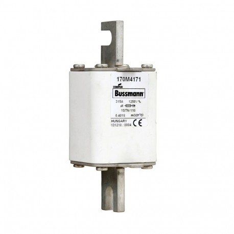 FUSE 315A 1250V 1STN/110 AR - FUSE 315A 1250V 1STN/110 AR 170M4171 EATON ELECTRIC Fuse-link, high speed, 315 A, AC 1250 V, size 1, 51 x 51..