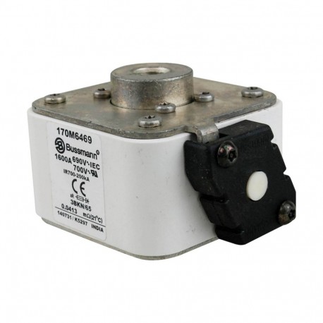 FUSE 1600A 690V 3BKN/65 AR UC - FUSE 1600A 690V 3BKN/65 AR UC 170M6469 EATON ELECTRIC Fuse-link, high speed, 1600 A, AC 690 V, size 3, aR, I..