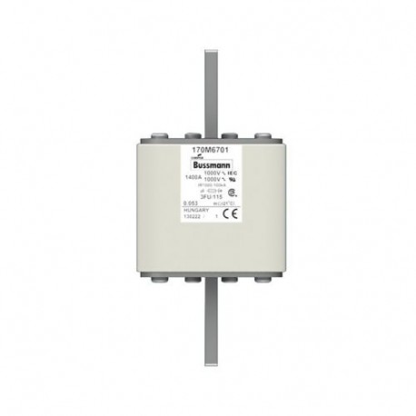 FUSE 1400A 1000V 3FU/115 AR CU - FUSE 1400A 1000V 3FU/115 AR CU 170M6701 EATON ELECTRIC Fuse-link, high speed, 1400 A, AC 1000 V, size 3, 76 ..