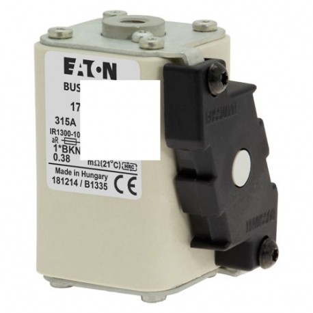 FUSE 315A 1250V 1*BKN/75 AR CU - FUSE 315A 1250V 1*BKN/75 AR CU 170M3396 EATON ELECTRIC Fuse-link, high speed, 315 A, AC 1250 V, compact size..