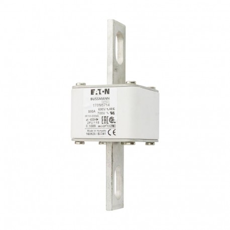 FUSE 800A 690V 2FU/115 AR UC - FUSE 800A 690V 2FU/115 AR UC 170M5714 EATON ELECTRIC Fuse-link, high speed, 800 A, AC 690 V, size 2, 61 x 77..