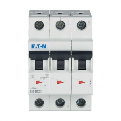 FAZ-B12/3 - FAZ-B12/3 278844 Y7-278844 EATON ELECTRIC Miniature circuit breaker (MCB), 12A, 3p, B-Char, AC