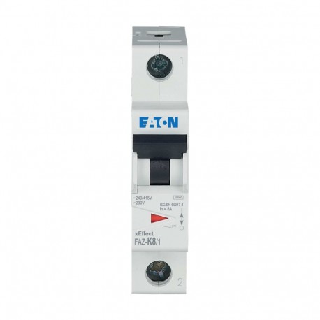 FAZ-K8/1 - FAZ-K8/1 278596 Y7-278596 EATON ELECTRIC Miniature circuit breaker (MCB), 8A, 1p, K-Char, AC